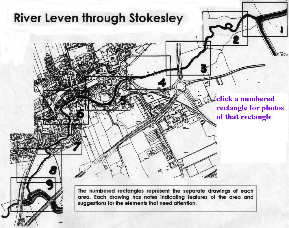 Map of river Leven through Stokesley