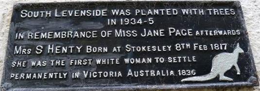 The plaque commemmorating Jane Pace The plaque commemmorating Jane Pace