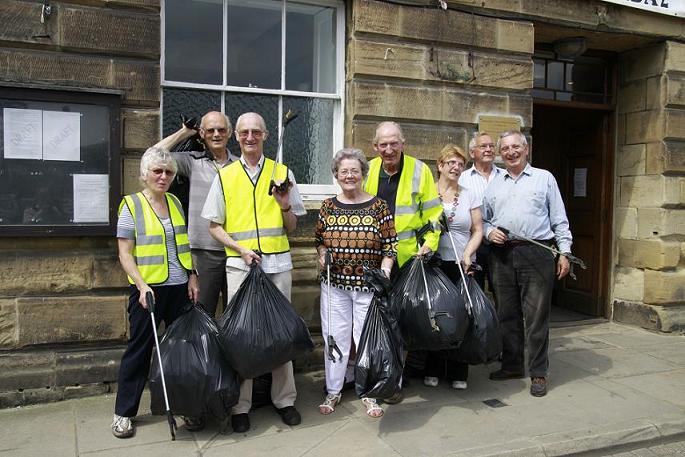 Some of the gang who helped