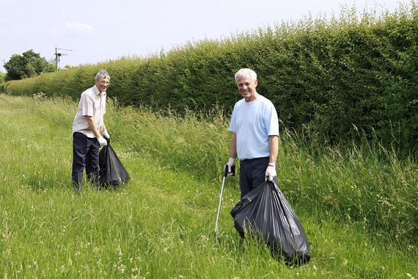 Peter and Chris enjoy the meadow